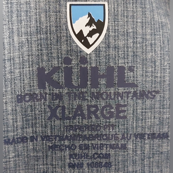 Kuhl Shirt Mens Size XL Blue Optimizr Button Up Hiking Outdoors 7316 19S - Picture 5 of 11